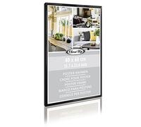 Close Up Cornice per poster 40 x 60 cm, in plastica nera con pannello posteriore, disco in PVC (infrangibile), larghezza profilo 12 mm