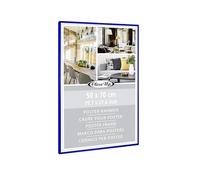 Close Up Cornice per poster 50 x 70 cm, in plastica blu con parete posteriore, disco in PVC (infrangibile), larghezza profilo 12 mm, colorata e moderna per poster, stampe artistiche, foto, montaggio a