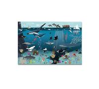 Close Up Empire Interactive - Poster XL, per bambini, con oggetti disegnati a mano, abitanti marini con nome, motivo oggetti nascosti da esplorare, 170 g/m², 91,5 x 61 cm