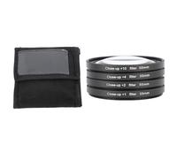 Close Up Filter Kit 4 in 1 Macro Lens Set, +1 +2 +4 +10 Close Up Lens Filter, Optical Glass Camera Filter for Digital Camera, Macro Photography Accessories with Storage Pouch (55 mm)