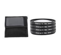 Close Up Filter Kit 4 in 1 Macro Lens Set, +1 +2 +4 +10 Close Up Lens Filter, Optical Glass Camera Filter for Digital Camera, Macro Photography Accessories with Storage Pouch (49 mm)