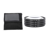 Close Up Filter Kit 4 in 1 Macro Lens Set, +1 +2 +4 +10 Close Up Lens Filter, Optical Glass Camera Filter for Digital Camera, Macro Photography Accessories with Storage Pouch (Schiacciato)
