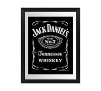 Close Up Jack Daniel's Specchio 30 × 40 cm - Old No. 7 Design - Black Label - Elegante decorazione da parete per bar, soggiorno e cantina