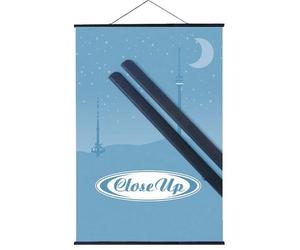 Close Up Listelli in plastica nera (70 cm) per poster, binari per poster, listelli per poster, guide di fissaggio (27,5 pollici)