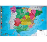 Close Up Mappa fisico/politica della Spagna (91,5cm x 61cm)