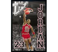 Close Up Michael Jordan - Poster incorniciato NBA (23 Slam Dunk) (dimensioni: 61 x 91,5 cm)