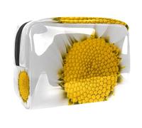 Close Up of Perfect Daisy - Trousse da donna, per articoli da toeletta da viaggio, grande, in PVC, con cerniera, Multi, 18.5x7.5x13cm/7.3x3x5.1in, Beauty case