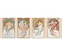 Close Up Poster Alfons Mucha Art nouveau - Le Quattro Arti (91,5cm x 30,5cm)