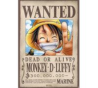 Close Up Poster One Piece Wanted Dead or Alive Monkey D. Luffy (68 cm x 98 cm)