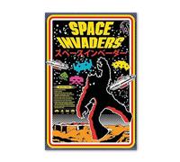 Close Up Poster Space Invaders - Retro Arcade Art 61 × 91,5 cm - Aliens Pixel, Scritta Giapponese & 80s Vibes per sala da gioco