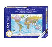 Close Up - Puzzle con mappa del mondo, 1000 pezzi, 68 x 48 cm, Premium Map 2020