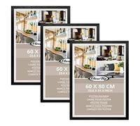 Close Up - Set di 3 cornici per poster, 60 x 80 cm, in legno, colore: Nero