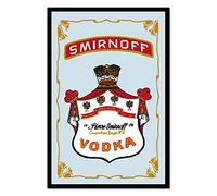 Close Up Smirnoff Vodka - Specchio da Parete con Cornice in plastica Effetto Legno