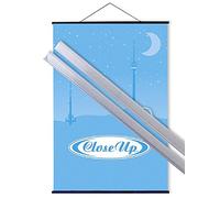 Close Up Strisce di plastica trasparente per poster, 91,5 cm, 2 pezzi, (superiore e inferiore), in tubo di polietilene, colore: trasparente