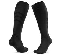 CLOSEMATE Calzettoni Calcio Uomo Donna, 2 Paia Calze Calcio Lunghe Sportive al Ginocchio con Design a Rete Traspirante Ideali per Yoga Pilates Baseball