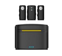 Closer Microfono Lavalier Mini Micro-Cravatta Portatile Doppio Canale Audio Video Registrazione Vocale per Audio Live Audio,C