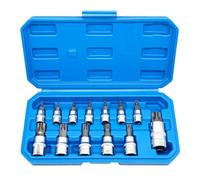 Closer Set di 13 bussole Torx Star T8-T70 H2-H14, chiavi a bussola da 1/4", 3/8" e 1/2", per uso manuale, , durevole, facile da installare, facile da usare