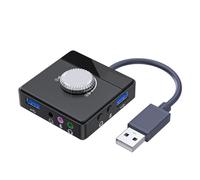 Closer USB Scheda Audio Esterna 3.5mm Jack Volume Regolabile Tablet Computer Microfono Telefono Stereo Esterno Audio Adattatore Computer Ricambi Accessori