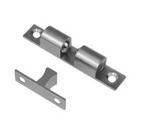 Closet Door Latch - Brass Double Roller Furniture Door Ball Latch | Adjustable Tightness Ball Catch Hardware for Wardrobe Cabinet Bookshelf Drawer, Sturdy Brass Lock for Bathroom and Home Storage