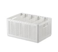 Closet Foldable Pants Storage Box Pure White Adjustable Dividers Rugged Divided Clothing Storage Boxes for Bedroom Wardrobe (Large 5 Grids: 4 Baffles)