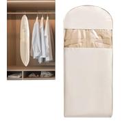 Closet Garment Bag, Clothing Organizer Bags, 35.46x22.85x5.91 inches Space-Saving, Hangable Apparel with Self-Compression Zipper, Garment Covers for Bedroom, Wardrobe, Apartment