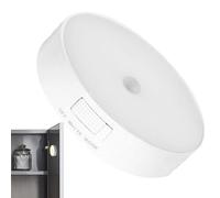 Closet Lights Motion Sensored - Round Motion Sensor Light Led Rechargeable - Automatic Bedroom Kitchen Garage Basement Lighting Supplies With Three Lighting Modes For Children And The Elderly