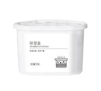 Closet Moisture Absorber - Dehumidifier Container | 12x8x15cm Humidity Control Box with Water Collecting Reservoir, Calcium Chloride Crystal System with Vent Lid Design, Damp Air Reduction Unit