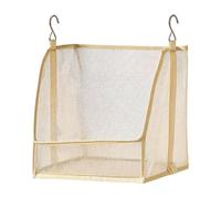 Closet Storage Organizer Hanging Shelf Bag Holder Space Saving | PP Mesh Hanging Rack, 11.81 x 10.63 x 9.84in, for Clothes, Bags & Daily Items in Bedroom, Dorm, Entryway & Mudroom