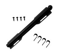 Closet Valet Rod - Adjustable Pull Out Carbon Steel Organizer | Black Extender Rail Four Hook Storage Display Clothes Hat Coat Garment Wardrobe Kitchen Dorm Room Space Saving Accessory
