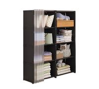 Closet Wardrobe - Closet Wardrobe for Small Room | Wardrobe Rack for Storage Clothes, Closet Storage Clothes Organizer, Easy to Assemble Heavy Duty Garment Rack for Folded Clothes, Coats