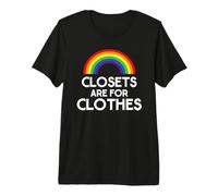 Closets Are for Clothes LGBT Rainbow Gay LGBTQ Pride Month Maglietta Premium