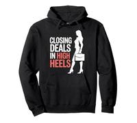 Closing Deals in High Heels Felpa con Cappuccio