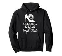 Closing Deals in High Heels Felpa con Cappuccio