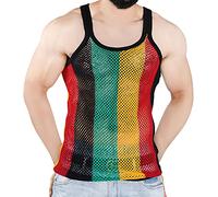 Clossy London 100% cotone Rasta String uomo maglia maglia maglia maglia maglia aderente nero rosso verde giallo colori