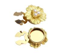 Closure di bottoni 2 gemelli con un design a forma di fiori, aghi decorativi decorati perla per donne e uomini, chiusure eleganti per camicette, camicie e vestiti | Accessorio di chic