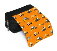 Cloth Pencil Pouch Double Layer Excavator Print Large Capacity Pen Bag