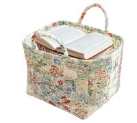 Cloth Storage Basket - 12.99x10.63x10.24in Organizer Container, Lightweight Carrying Bin Grip, Oversized Woven Compact Laundry Collector | Home Washroom Camper Hallway Reading Material