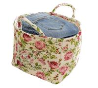 Cloth Storage Basket - 12.99x10.63x10.24in Organizer Container, Lightweight Carrying Bin Grip, Oversized Woven Compact Laundry Collector | Home Washroom Camper Hallway Reading Material