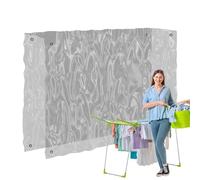 Clothes Drying Rack Rain Cover - Outdoor Laundry Protective Cover | Transparent PVC Rain Covers | Dustproof Waterproof Covers for Balcony Courtyard Backyard,Strong Wind Protection,Guards Against Rains