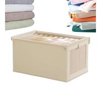 Clothes Storage Bins, Large Folding Organizer, Durable Handle Design, Space-Saving Fabric Container, Closet Solution, Ideal for Sweaters, Coats, Quilts, Bed Sheets, Covers Use