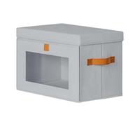 Clothes Storage Organizer - Foldable Non Woven Closet Bin With Window