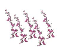 Clothing Patches - Embroidered 5 Piece Handmade Fabric, Flower Butterfly Sew On Appliquse Patch | For Art Repair Sewing Decals Jackets Blouses Shirts Bags Hats Jeans Fashion Accessories