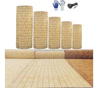 ClôTure En Roseau Naturel，Brise Vue En Roseau pour Exterieur Canisse Bambou，DéCorations pour La Maison pour Diviseur De Clôture De Jardin D'arrière Cour(Black Line of Log)