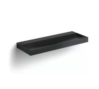 Clou New Wash Me lavabo 110x42 cm rettangolare a parete-da appoggio nero CL/02.30438