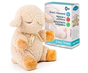 Cloud b | Macchina del Suono con Rumore Bianco e Ninne Nanne | Peluche Morbido per il Sonno del Bambino | Impostazioni Regolabili e Spegnimento Automatico | Sleep Sheep