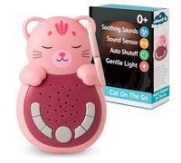 Cloud b Travel Comforting Sound Machine w/Calming Light | 4 White Noise and 4 Lullabies | Re-Activating Smart Sensor | Sweet Dreamz Kitty