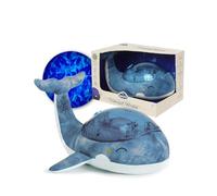 Cloud b Tranquil Whale Blu | Proiettore di Onde Oceaniche Ricaricabile & Macchina del Suono per Neonati | Luci Onde Realistiche, Sensore Pianto & 4 Suoni Rilassanti