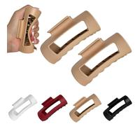 Cloud Clip, Cozy Clip Claw Clip, fermagli piatti per capelli da donna (2 pezzi marroni)