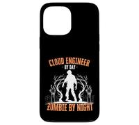 Cloud Engineer by Day Zombie di notte Divertente Halloween Raccapricciante Custodia per iPhone 13 Pro Max