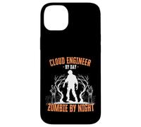 Cloud Engineer by Day Zombie di notte Divertente Halloween Raccapricciante Custodia per iPhone 14 Plus